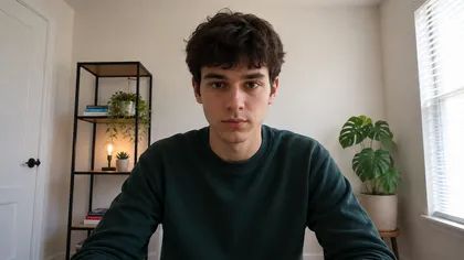 Candidate monitored live on webcam during a proctored online exam