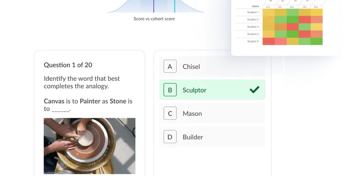 Exam preparation interface.