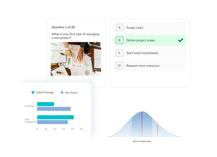 Recruitment assessment interface.