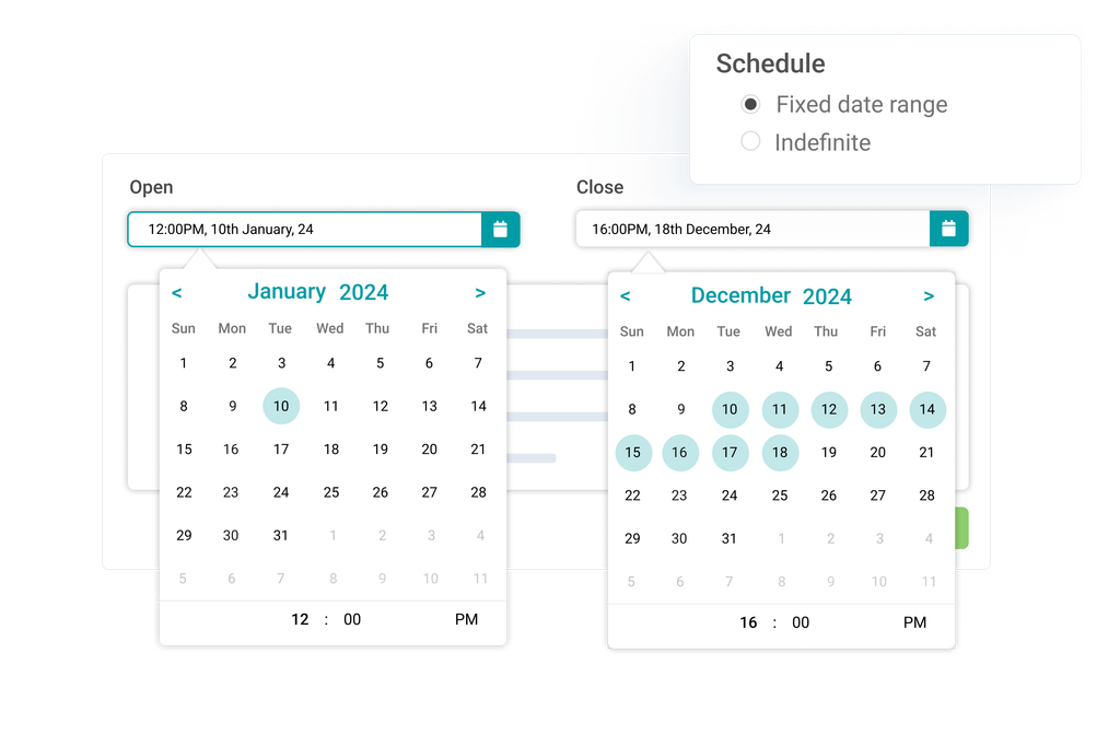 Access window scheduling.
