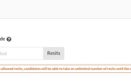 Checked resit settings
