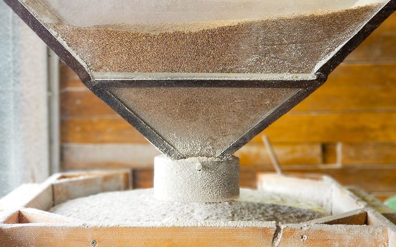 A photo of flour being milled