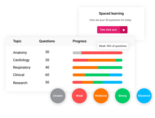 Synap online exam platform UI