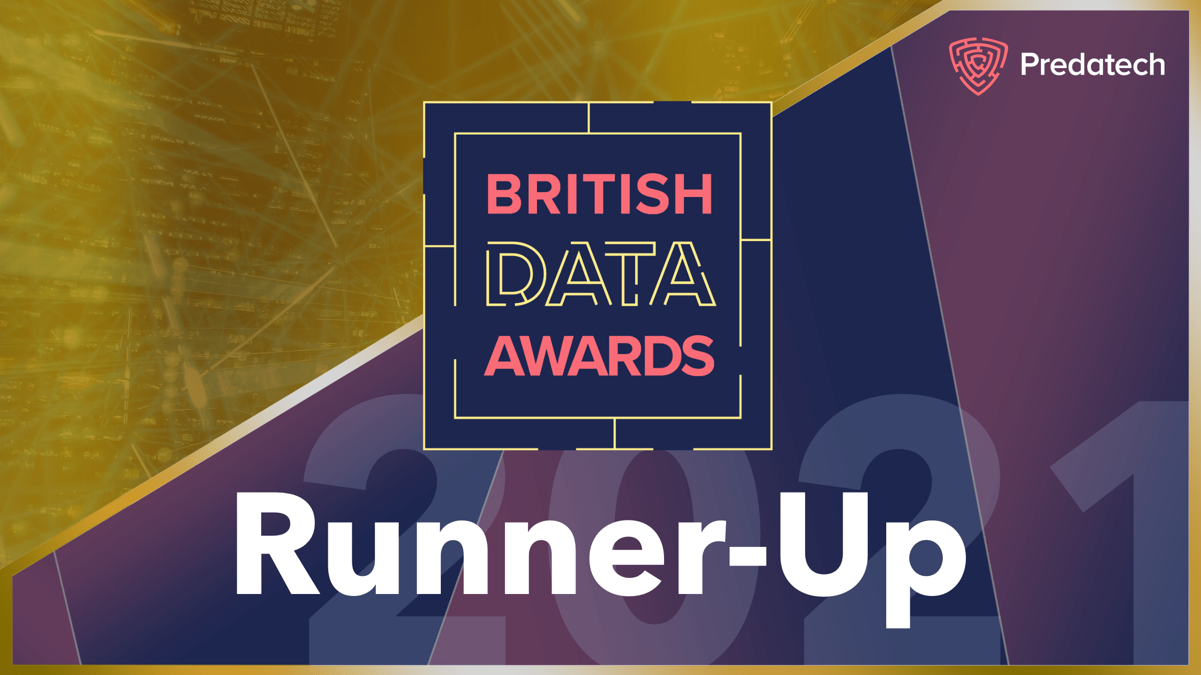 Banner for British Data Awards runner up.
