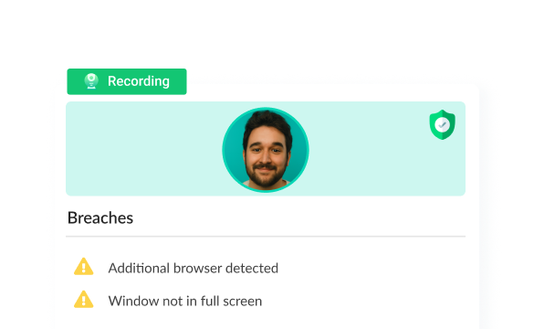 Proctoring & Anti-Cheat UI